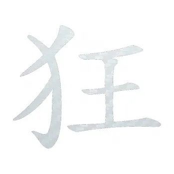 Polep vozidla SAMOLEPKA Čínský znak Crazy (51 - 3D karbon bílý) NA AUTO, NÁLEPKA, FÓLIE, POLEP, TUNING, VLASTNÍ TEXT, TISK, AUTOSAMOLEPKY.cz, POLEPY, OBRÁZEK, LOGO, SAMOLEPKY