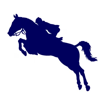 Samolepící dekorace SAMOLEPKA Kůň 076 levá parkur (23 - tmavě modrá) NA AUTO, NÁLEPKA, FÓLIE, POLEP, TUNING, VLASTNÍ TEXT, TISK, AUTOSAMOLEPKY.cz, POLEPY, OBRÁZEK, LOGO, SAMOLEPKY