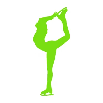 Polep vozidla Krasobruslení 011 levá krasobruslařka (04 - zelená kawasaki) SAMOLEPKA NA AUTO, NÁLEPKA, FÓLIE, POLEP, TUNING, VLASTNÍ TEXT, TISK, AUTOSAMOLEPKY.cz, POLEPY, OBRÁZEK, LOGO, 3D STICKERS