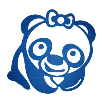 Samolepící dekorace SAMOLEPKA Panda baby pravá (65 - škrábaný kov modrý) NA AUTO, NÁLEPKA, FÓLIE, POLEP, TUNING, VLASTNÍ TEXT, TISK, AUTOSAMOLEPKY.cz, POLEPY, OBRÁZEK, LOGO, SAMOLEPKY