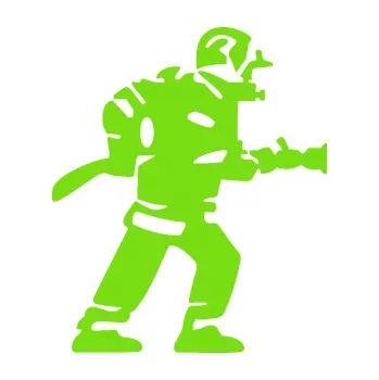 Samolepící dekorace Hasič 013 pravá (04 - zelená kawasaki) SAMOLEPKA NA AUTO, NÁLEPKA, FÓLIE, POLEP, TUNING, VLASTNÍ TEXT, TISK, AUTOSAMOLEPKY.cz, POLEPY, OBRÁZEK, LOGO, 3D STICKERS