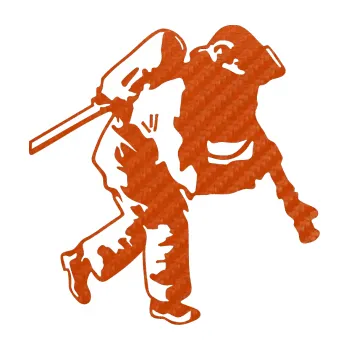 Samolepící dekorace SAMOLEPKA Hasič 006 pravá (54 - 3D karbon oranžový) NA AUTO, NÁLEPKA, FÓLIE, POLEP, TUNING, VLASTNÍ TEXT, TISK, AUTOSAMOLEPKY.cz, POLEPY, OBRÁZEK, LOGO, SAMOLEPKY