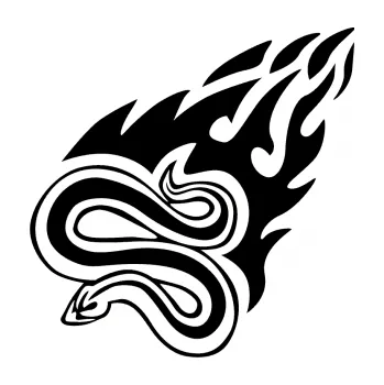 Samolepicí dekorace na vozidlo Animal flames 065 levá had (01 - černá) SAMOLEPKA NA AUTO, NÁLEPKA, FÓLIE, POLEP, TUNING, VLASTNÍ TEXT, TISK, AUTOSAMOLEPKY.cz, POLEPY, OBRÁZEK, LOGO, 3D STICKERS