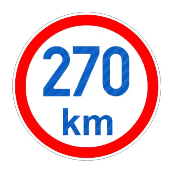 samolepka Maximální rychlost 270km - nejvyšší konstrukční rychlost (57 - 3D karbon modrý) SAMOLEPKA NA AUTO, NÁLEPKA, FÓLIE, POLEP, TUNING, VLASTNÍ TEXT, TISK, AUTOSAMOLEPKY.cz, POLEPY, OBRÁZEK, LOGO, 3D STICKERS