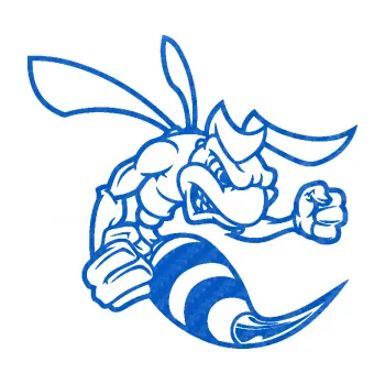 Samolepicí dekorace na vozidlo Rozzuřená vosa 003 pravá (57 - 3D karbon modrý) SAMOLEPKA NA AUTO, NÁLEPKA, FÓLIE, POLEP, TUNING, VLASTNÍ TEXT, TISK, AUTOSAMOLEPKY.cz, POLEPY, OBRÁZEK, LOGO, 3D STICKERS