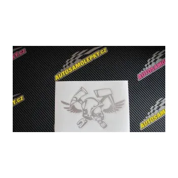 Samolepící dekorace SAMOLEPKA Hasič 011 pravá helma (17 - šedá) NA AUTO, NÁLEPKA, FÓLIE, POLEP, TUNING, VLASTNÍ TEXT, TISK, AUTOSAMOLEPKY.cz, POLEPY, OBRÁZEK, LOGO, SAMOLEPKY