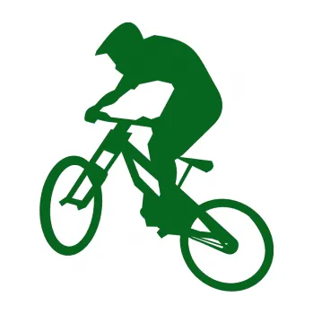 Autodoplněk Samolepka na auto Biker 002 levá (20 - tmavě zelená) SAMOLEPKY NA KOLO