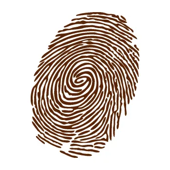 Samolepící dekorace SAMOLEPKA Otisk prstu 001 pravá (15 - hnědá) NA AUTO, NÁLEPKA, FÓLIE, POLEP, TUNING, VLASTNÍ TEXT, TISK, AUTOSAMOLEPKY.cz, POLEPY, OBRÁZEK, LOGO, SAMOLEPKY
