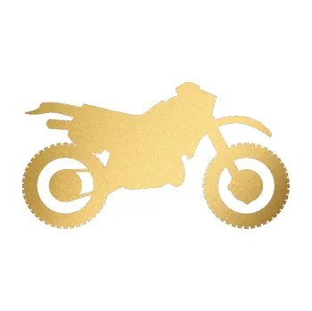 Samolepící dekorace Motorka 003 pravá (43 - zlatá metalíza) SAMOLEPKA NA AUTO, NÁLEPKA, FÓLIE, POLEP, TUNING, VLASTNÍ TEXT, TISK, AUTOSAMOLEPKY.cz, POLEPY, OBRÁZEK, LOGO, 3D STICKERS