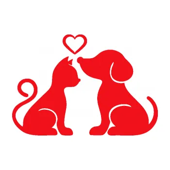 Polep vozidla SAMOLEPKA Pejsek a kočička 001 pravá (10 - červená) NA AUTO, NÁLEPKA, FÓLIE, POLEP, TUNING, VLASTNÍ TEXT, TISK, AUTOSAMOLEPKY.cz, POLEPY, OBRÁZEK, LOGO, SAMOLEPKY