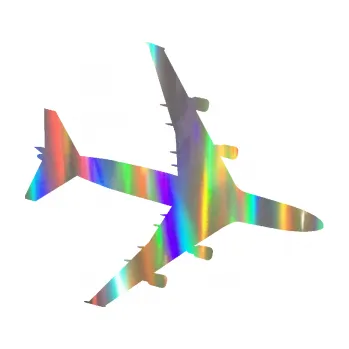 Samolepicí dekorace na vozidlo letadlo 023 pravá Jumbo Jet (93 - Holografická) SAMOLEPKA NA AUTO, NÁLEPKA, FÓLIE, POLEP, TUNING, VLASTNÍ TEXT, TISK, AUTOSAMOLEPKY.cz, POLEPY, OBRÁZEK, LOGO, 3D STICKERS
