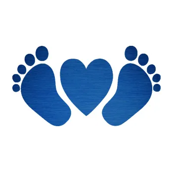 Samolepicí dekorace na vozidlo Baby on board 004 nožičky se srdíčkem (65 - škrábaný kov modrý) SAMOLEPKA NA AUTO, NÁLEPKA, FÓLIE, POLEP, TUNING, VLASTNÍ TEXT, TISK, AUTOSAMOLEPKY.cz, POLEPY, OBRÁZEK, LOGO, 3D STICKERS