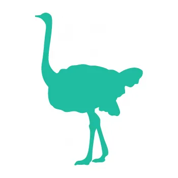 Samolepící dekorace Pštros 001 levá (25 - tyrkysová) SAMOLEPKA NA AUTO, NÁLEPKA, FÓLIE, POLEP, TUNING, VLASTNÍ TEXT, TISK, AUTOSAMOLEPKY.cz, POLEPY, OBRÁZEK, LOGO, 3D STICKERS