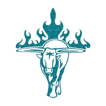 Samolepicí dekorace na vozidlo Animal flames 050 levá býk (92 - Ultra Metalic tyrkysová) SAMOLEPKA NA AUTO, NÁLEPKA, FÓLIE, POLEP, TUNING, VLASTNÍ TEXT, TISK, AUTOSAMOLEPKY.cz, POLEPY, OBRÁZEK, LOGO, 3D STICKERS