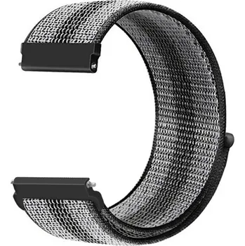 Příslušenství k chytrým hodinkám eses Nylonový řemínek na suchý zip - Černý proužek, 22 mm