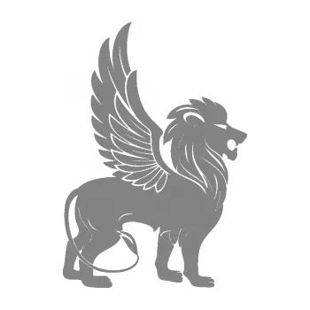 Polep vozidla SAMOLEPKA Okřídlený lev 001 pravá mytické zvíře (17 - šedá) NA AUTO, NÁLEPKA, FÓLIE, POLEP, TUNING, VLASTNÍ TEXT, TISK, AUTOSAMOLEPKY.cz, POLEPY, OBRÁZEK, LOGO, SAMOLEPKY