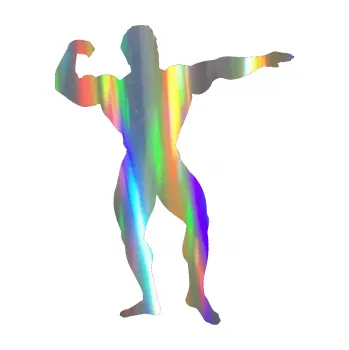 Polep vozidla Kulturista 013 pravá (93 - Holografická) SAMOLEPKA NA AUTO, NÁLEPKA, FÓLIE, POLEP, TUNING, VLASTNÍ TEXT, TISK, AUTOSAMOLEPKY.cz, POLEPY, OBRÁZEK, LOGO, 3D STICKERS