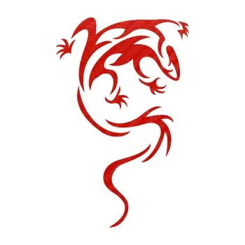 Samolepící dekorace Ještěrka 008 pravá (53 - 3D karbon červený) SAMOLEPKA NA AUTO, NÁLEPKA, FÓLIE, POLEP, TUNING, VLASTNÍ TEXT, TISK, AUTOSAMOLEPKY.cz, POLEPY, OBRÁZEK, LOGO, 3D STICKERS