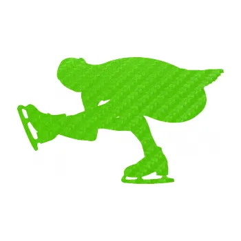 Polep vozidla Krasobruslení 007 levá krasobruslařka (58 - 3D karbon zelený kawasaki) SAMOLEPKA NA AUTO, NÁLEPKA, FÓLIE, POLEP, TUNING, VLASTNÍ TEXT, TISK, AUTOSAMOLEPKY.cz, POLEPY, OBRÁZEK, LOGO, 3D STICKERS