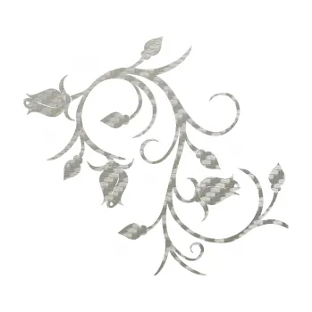 Samolepící dekorace Květina dekor 009 levá růžičky (52 - 3D karbon stříbrný) SAMOLEPKA NA AUTO, NÁLEPKA, FÓLIE, POLEP, TUNING, VLASTNÍ TEXT, TISK, AUTOSAMOLEPKY.cz, POLEPY, OBRÁZEK, LOGO, 3D STICKERS