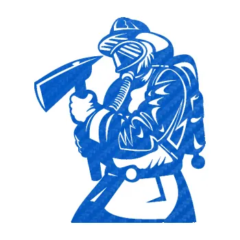 Samolepící dekorace SAMOLEPKA Hasič 012 levá (57 - 3D karbon modrý) NA AUTO, NÁLEPKA, FÓLIE, POLEP, TUNING, VLASTNÍ TEXT, TISK, AUTOSAMOLEPKY.cz, POLEPY, OBRÁZEK, LOGO, SAMOLEPKY