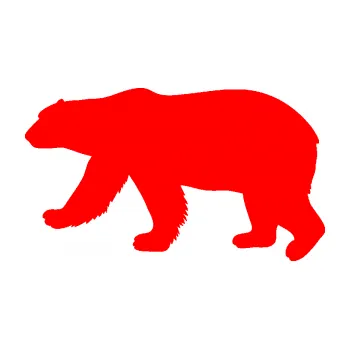 Samolepící dekorace SAMOLEPKA Lední medvěd 002 levá (74 - Fluorescentní červená) NA AUTO, NÁLEPKA, FÓLIE, POLEP, TUNING, VLASTNÍ TEXT, TISK, AUTOSAMOLEPKY.cz, POLEPY, OBRÁZEK, LOGO, SAMOLEPKY