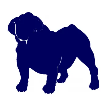 Polep vozidla SAMOLEPKA Pes 089 levá Buldok (23 - tmavě modrá) NA AUTO, NÁLEPKA, FÓLIE, POLEP, TUNING, VLASTNÍ TEXT, TISK, AUTOSAMOLEPKY.cz, POLEPY, OBRÁZEK, LOGO, SAMOLEPKY