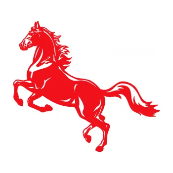 Samolepící dekorace SAMOLEPKA Kůň 057 levá na zadních (10 - červená) NA AUTO, NÁLEPKA, FÓLIE, POLEP, TUNING, VLASTNÍ TEXT, TISK, AUTOSAMOLEPKY.cz, POLEPY, OBRÁZEK, LOGO, SAMOLEPKY