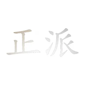 Polep vozidla SAMOLEPKA Čínský znak Decent (82 - odrazková reflexní bílá) NA AUTO, NÁLEPKA, FÓLIE, POLEP, TUNING, VLASTNÍ TEXT, TISK, AUTOSAMOLEPKY.cz, POLEPY, OBRÁZEK, LOGO, SAMOLEPKY