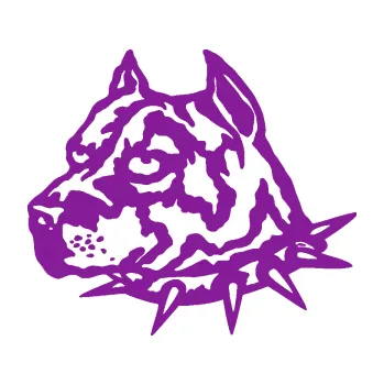 Polep vozidla SAMOLEPKA Pitbull hlava 006 levá (14 - fialová) NA AUTO, NÁLEPKA, FÓLIE, POLEP, TUNING, VLASTNÍ TEXT, TISK, AUTOSAMOLEPKY.cz, POLEPY, OBRÁZEK, LOGO, SAMOLEPKY