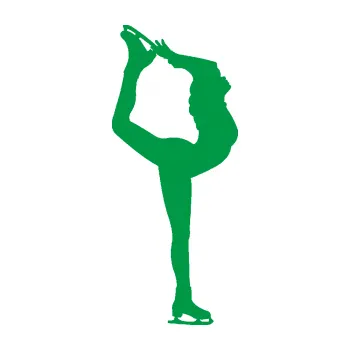 Polep vozidla Krasobruslení 011 pravá krasobruslařka (12 - zelená) SAMOLEPKA NA AUTO, NÁLEPKA, FÓLIE, POLEP, TUNING, VLASTNÍ TEXT, TISK, AUTOSAMOLEPKY.cz, POLEPY, OBRÁZEK, LOGO, 3D STICKERS