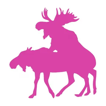 Samolepící dekorace Losí láska 001 levá (16 - růžová) SAMOLEPKA NA AUTO, NÁLEPKA, FÓLIE, POLEP, TUNING, VLASTNÍ TEXT, TISK, AUTOSAMOLEPKY.cz, POLEPY, OBRÁZEK, LOGO, 3D STICKERS