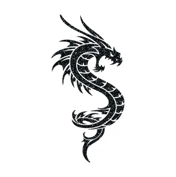 Samolepicí dekorace na vozidlo Dragon 014 pravá (85 - Ultra Metalic černá) SAMOLEPKA NA AUTO, NÁLEPKA, FÓLIE, POLEP, TUNING, VLASTNÍ TEXT, TISK, AUTOSAMOLEPKY.cz, POLEPY, OBRÁZEK, LOGO, 3D STICKERS