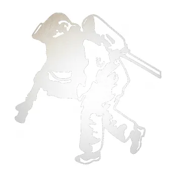 Samolepící dekorace Hasič 006 levá (82 - odrazková reflexní bílá) SAMOLEPKA NA AUTO, NÁLEPKA, FÓLIE, POLEP, TUNING, VLASTNÍ TEXT, TISK, AUTOSAMOLEPKY.cz, POLEPY, OBRÁZEK, LOGO, 3D STICKERS