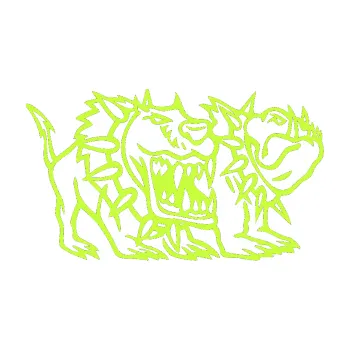 Samolepicí dekorace na vozidlo Bad dogs pravá zuřiví psi (27 - limetová) SAMOLEPKA NA AUTO, NÁLEPKA, FÓLIE, POLEP, TUNING, VLASTNÍ TEXT, TISK, AUTOSAMOLEPKY.cz, POLEPY, OBRÁZEK, LOGO, 3D STICKERS