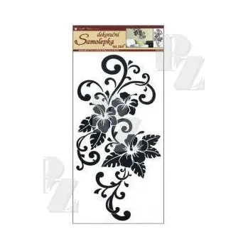 Samolepící dekorace Pokojová dekorace ibišek černý 60x32 cm, Anděl Přerov