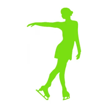 Polep vozidla Krasobruslení 002 levá krasobruslařka (04 - zelená kawasaki) SAMOLEPKA NA AUTO, NÁLEPKA, FÓLIE, POLEP, TUNING, VLASTNÍ TEXT, TISK, AUTOSAMOLEPKY.cz, POLEPY, OBRÁZEK, LOGO, 3D STICKERS