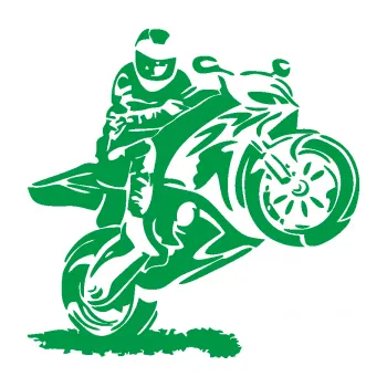 Samolepící dekorace SAMOLEPKA Motorkář 010 pravá (12 - zelená) NA AUTO, NÁLEPKA, FÓLIE, POLEP, TUNING, VLASTNÍ TEXT, TISK, AUTOSAMOLEPKY.cz, POLEPY, OBRÁZEK, LOGO, SAMOLEPKY