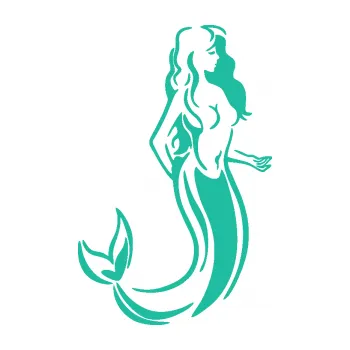 Samolepící dekorace Mořská panna 002 pravá (25 - tyrkysová) SAMOLEPKA NA AUTO, NÁLEPKA, FÓLIE, POLEP, TUNING, VLASTNÍ TEXT, TISK, AUTOSAMOLEPKY.cz, POLEPY, OBRÁZEK, LOGO, 3D STICKERS