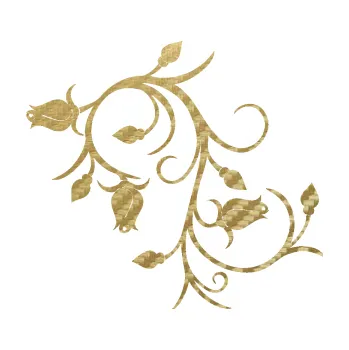 Samolepící dekorace SAMOLEPKA Květina dekor 009 levá růžičky (59 - 3D karbon zlatý) NA AUTO, NÁLEPKA, FÓLIE, POLEP, TUNING, VLASTNÍ TEXT, TISK, AUTOSAMOLEPKY.cz, POLEPY, OBRÁZEK, LOGO, SAMOLEPKY