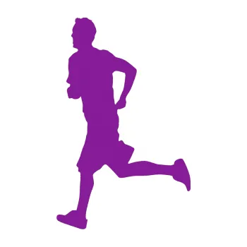 Polep vozidla Běžec 001 levá (14 - fialová) SAMOLEPKA NA AUTO, NÁLEPKA, FÓLIE, POLEP, TUNING, VLASTNÍ TEXT, TISK, AUTOSAMOLEPKY.cz, POLEPY, OBRÁZEK, LOGO, 3D STICKERS