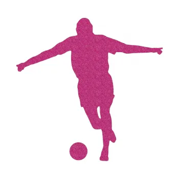 Samolepicí dekorace na vozidlo Fotbalista 015 levá (90 - Ultra Metalic růžová) SAMOLEPKA NA AUTO, NÁLEPKA, FÓLIE, POLEP, TUNING, VLASTNÍ TEXT, TISK, AUTOSAMOLEPKY.cz, POLEPY, OBRÁZEK, LOGO, 3D STICKERS