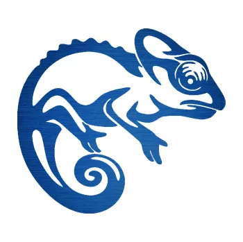 Samolepící dekorace SAMOLEPKA Chameleon 002 pravá (65 - škrábaný kov modrý) NA AUTO, NÁLEPKA, FÓLIE, POLEP, TUNING, VLASTNÍ TEXT, TISK, AUTOSAMOLEPKY.cz, POLEPY, OBRÁZEK, LOGO, SAMOLEPKY