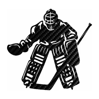Samolepicí dekorace na vozidlo Hokejista 028 pravá brankář (50 - 3D karbon černý) SAMOLEPKA NA AUTO, NÁLEPKA, FÓLIE, POLEP, TUNING, VLASTNÍ TEXT, TISK, AUTOSAMOLEPKY.cz, POLEPY, OBRÁZEK, LOGO, 3D STICKERS