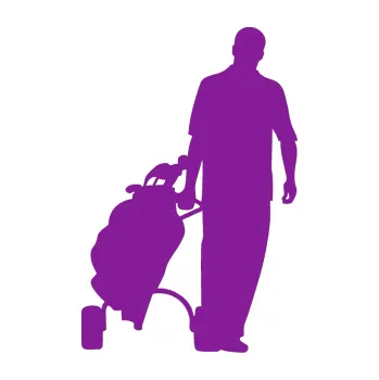 Polep vozidla SAMOLEPKA Golfista 009 pravá (14 - fialová) NA AUTO, NÁLEPKA, FÓLIE, POLEP, TUNING, VLASTNÍ TEXT, TISK, AUTOSAMOLEPKY.cz, POLEPY, OBRÁZEK, LOGO, SAMOLEPKY