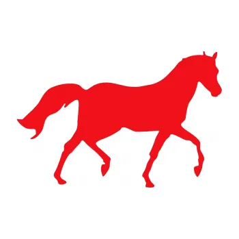 Samolepící dekorace SAMOLEPKA Kůň 003 pravá (10 - červená) NA AUTO, NÁLEPKA, FÓLIE, POLEP, TUNING, VLASTNÍ TEXT, TISK, AUTOSAMOLEPKY.cz, POLEPY, OBRÁZEK, LOGO, SAMOLEPKY