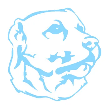 Polep vozidla Pes 104 pravá Labrador (03 - světle modrá) SAMOLEPKA NA AUTO, NÁLEPKA, FÓLIE, POLEP, TUNING, VLASTNÍ TEXT, TISK, AUTOSAMOLEPKY.cz, POLEPY, OBRÁZEK, LOGO, 3D STICKERS