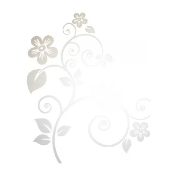 Samolepící dekorace SAMOLEPKA Květina dekor 012 pravá (82 - odrazková reflexní bílá) NA AUTO, NÁLEPKA, FÓLIE, POLEP, TUNING, VLASTNÍ TEXT, TISK, AUTOSAMOLEPKY.cz, POLEPY, OBRÁZEK, LOGO, SAMOLEPKY