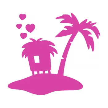 Samolepící dekorace Ostrov 001 pravá (16 - růžová) SAMOLEPKA NA AUTO, NÁLEPKA, FÓLIE, POLEP, TUNING, VLASTNÍ TEXT, TISK, AUTOSAMOLEPKY.cz, POLEPY, OBRÁZEK, LOGO, 3D STICKERS