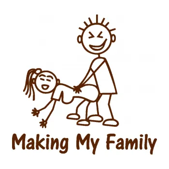 Samolepicí dekorace na vozidlo Making my family levá (15 - hnědá) SAMOLEPKA NA AUTO, NÁLEPKA, FÓLIE, POLEP, TUNING, VLASTNÍ TEXT, TISK, AUTOSAMOLEPKY.cz, POLEPY, OBRÁZEK, LOGO, 3D STICKERS